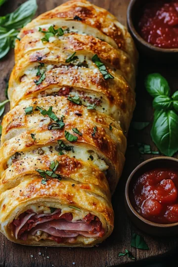 cheesy italian stromboli