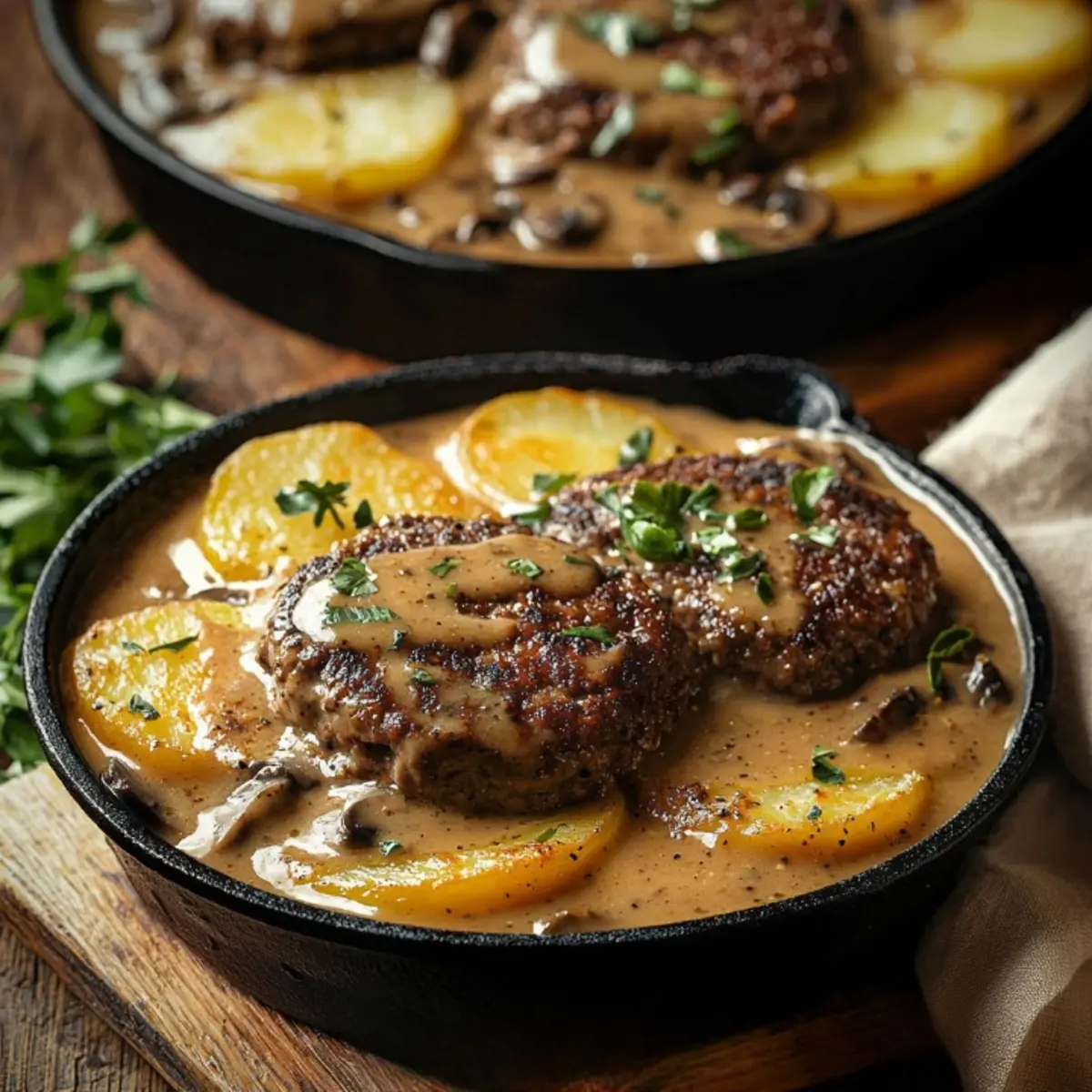 amish hamburger steak bake