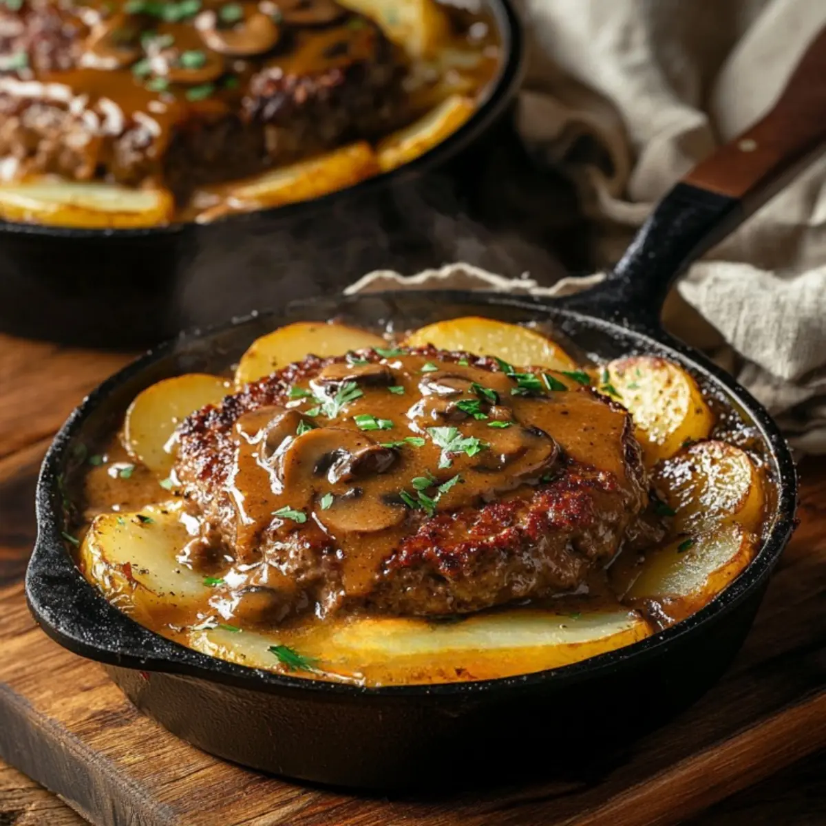 amish hamburger steak bake