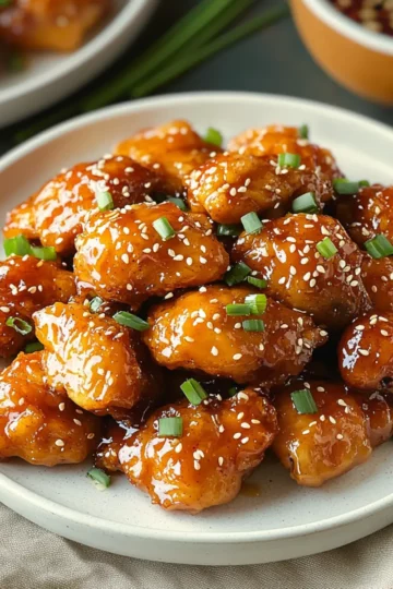 crispy chinese honey garlic chicken