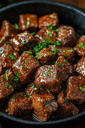 garlic butter beef bites