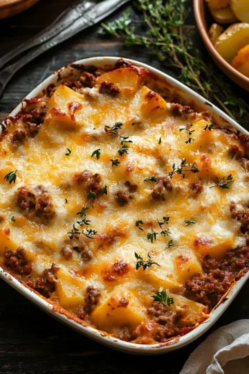ground beef and potato casserole