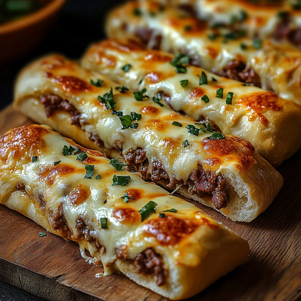 philly cheesesteak stuffed cheesy breadsticks