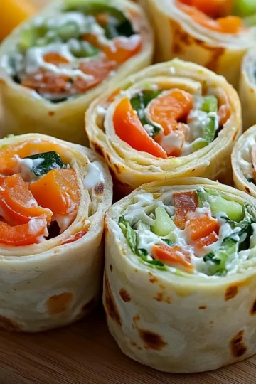 Fresh Vegetable Tortilla Roll Ups